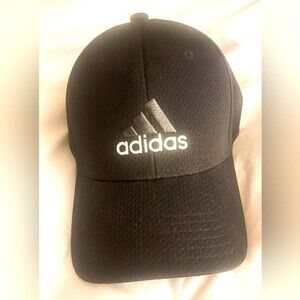 ADIDAS Stretch Fit Aeroready Adult Snapback Hat Black w/Silver